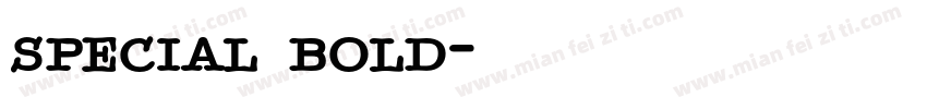 special bold字体转换